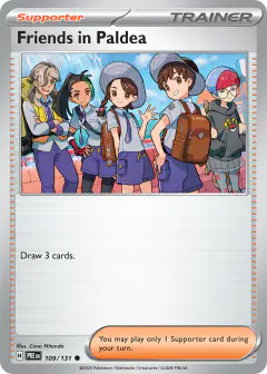 Friends in Paldea card (Prismatic Evolutions 109) with Florian in the artwork