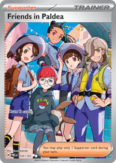 Friends in Paldea card (Prismatic Evolutions 137) with Florian in the artwork