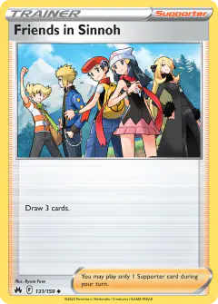 Friends in Sinnoh card (Crown Zenith 131) with Barry in the artwork