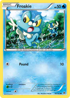 Froakie card (BREAKthrough 46) with Frogadier in the artwork