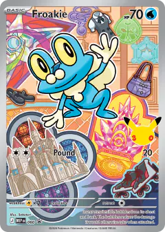 Froakie card (Mega Evolution Black Star Promos 60) with Eternal Floette in the artwork