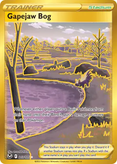Gapejaw Bog card (Silver Tempest 213) with Stunky in the artwork