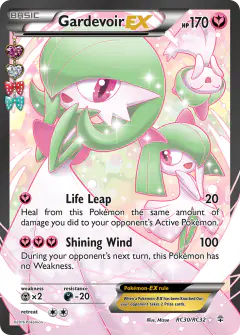 Gardevoir-EX card (Generations RC30) with Ralts in the artwork