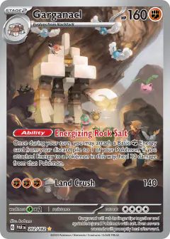 Garganacl card (Paradox Rift 202) with Meowth in the artwork