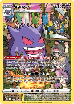 Gengar card (Lost Origin Trainer Gallery TG06) with Clover in the artwork
