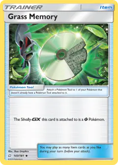 Grass Memory card (Team Up 143) with Silvally in the artwork