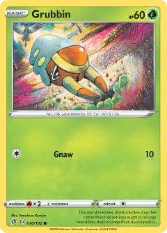 Grubbin card (Rebel Clash 16) with Tranquill in the artwork