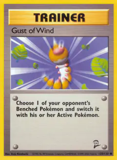 Gust of Wind card (Base Set 2 120) with Weedle in the artwork