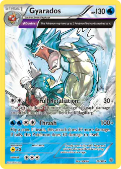 Gyarados card (Ancient Origins 21) with Fisher in the artwork