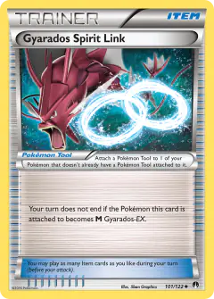 Gyarados Spirit Link card (BREAKpoint 101) with Mega Gyarados in the artwork