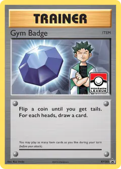 Gym Badge card (XY Black Star Promos 203) with Brock in the artwork