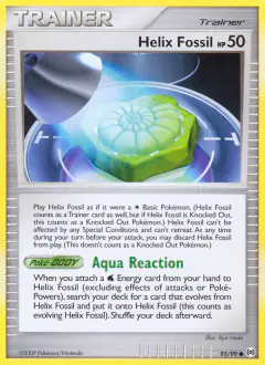 Helix Fossil card (Arceus 93) with Omanyte in the artwork