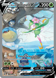 Hisuian Lilligant V card (Astral Radiance 163) with Basculegion in the artwork