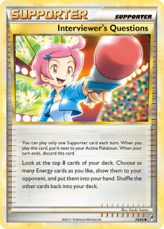 Interviewer's Questions card (Call of Legends 79) with Leafeon in the artwork