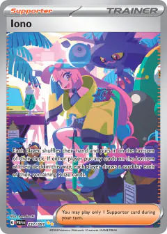 Iono card (Paldean Fates 237) with Rotom Phone in the artwork