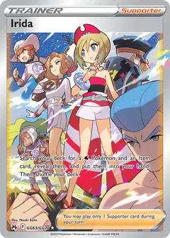 Irida card (Crown Zenith Galarian Gallery GG63) with Calaba in the artwork