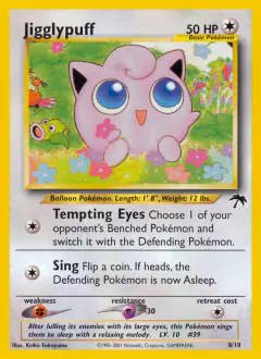 Jigglypuff card (Southern Islands 8) with Butterfree in the artwork