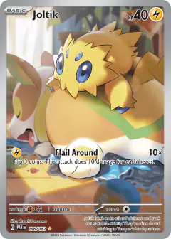Joltik card (Paradox Rift 196) with Yamper in the artwork
