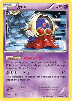 Jynx card (Furious Fists 37) with Machamp in the artwork