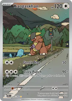 Kangaskhan card (Destined Rivals 204) with Quagsire in the artwork