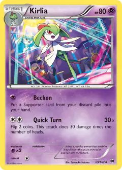 Kirlia card (BREAKthrough 69) with Mr. Mime in the artwork