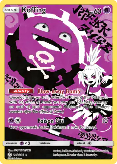 Koffing card (Cosmic Eclipse 243) with Roxie in the artwork