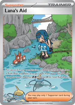 Lana's Aid card (Twilight Masquerade 219) with Wooper in the artwork