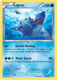 Lapras card (BREAKpoint 28) with Misty in the artwork
