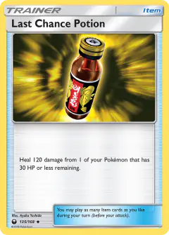 Last Chance Potion card (Celestial Storm 135) with Dunsparce in the artwork