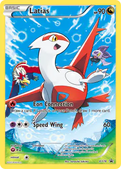 Latias card (XY Black Star Promos 78) with Braviary in the artwork
