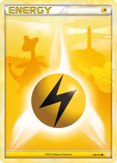 Lightning Energy card (HeartGold & SoulSilver Base 118) with Ampharos in the artwork