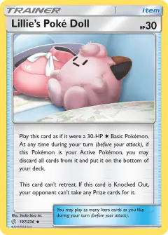Lillie's Poké Doll card (Cosmic Eclipse 197) with Clefairy in the artwork