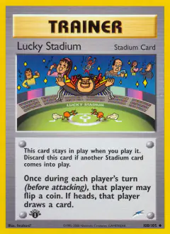 Lucky Stadium card (Neo Destiny 100) with Imakuni? in the artwork