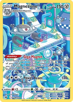 Magnezone card (Crown Zenith Galarian Gallery GG18) with Magneton in the artwork