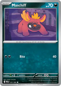 Maschiff card (Pitch Black 98) with Mabosstiff in the artwork