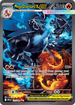 Mega Charizard X ex card with Charizard in the artwork