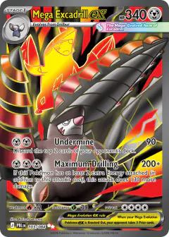 Mega Excadrill ex card (Pitch Black 103) with Excadrill in the artwork