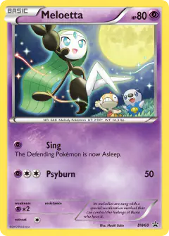 Meloetta card (BW Black Star Promos 68) with Oshawott in the artwork