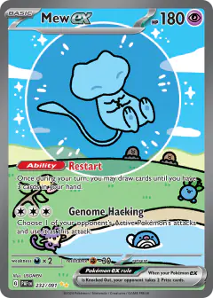 Mew ex card with Oddish in the artwork