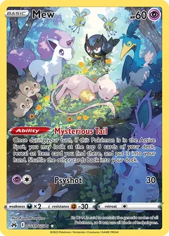 Mew card (Crown Zenith Galarian Gallery GG10) with Nidoran♂ in the artwork