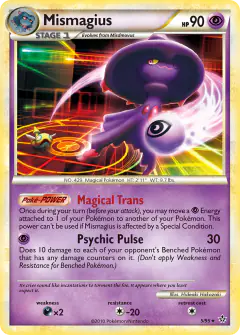 Mismagius card (HS—Unleashed 5) with Dunsparce in the artwork