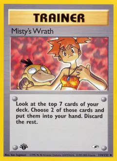 Misty's Wrath card (Gym Heroes 114) with Psyduck in the artwork