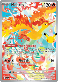 Moltres card from 30th Celebration