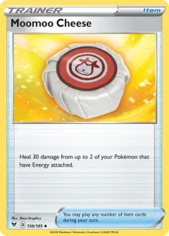 Moomoo Cheese card (Vivid Voltage 156) with Miltank in the artwork