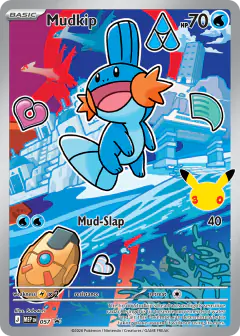 Mudkip card (Mega Evolution Black Star Promos 57) with Relicanth in the artwork