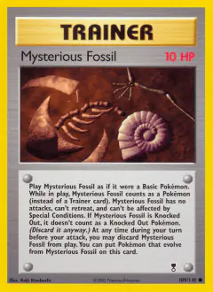 Mysterious Fossil card (Legendary Collection 109) with Omanyte in the artwork