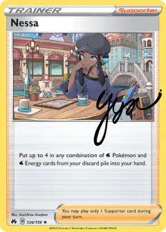 Nessa card (Crown Zenith 136) with Drednaw in the artwork