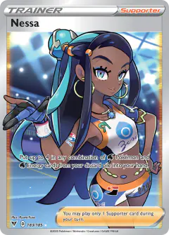 Nessa card (Vivid Voltage 183) with Wailord in the artwork