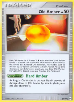Old Amber card (Arceus 89) with Aerodactyl in the artwork