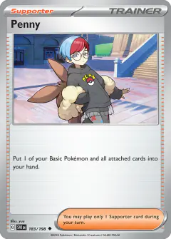 Penny card (Scarlet & Violet Base 183) with Eevee in the artwork